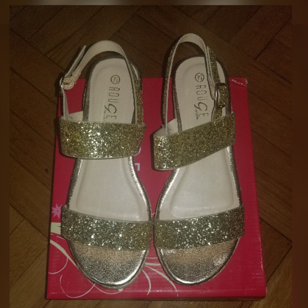 3/$30 GLITTER & GOLD ESPADRILLES